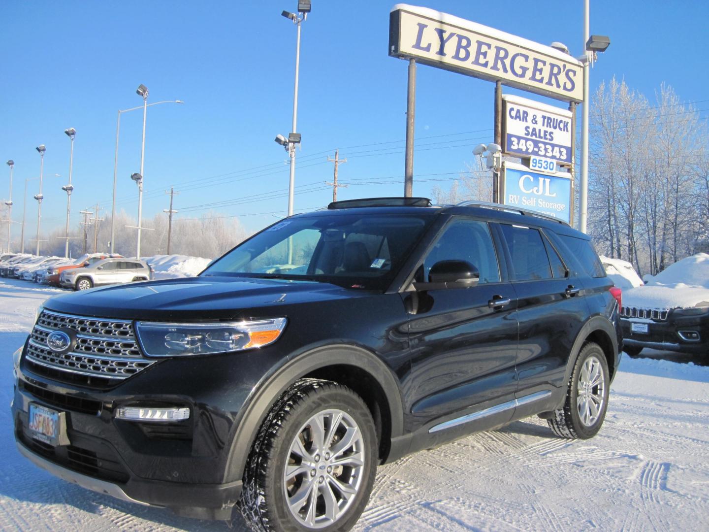 2021 black /black Ford Explorer Limited AWD (1FMSK8FH0MG) , 6A transmission, located at 9530 Old Seward Highway, Anchorage, AK, 99515, (907) 349-3343, 61.134140, -149.865570 - Nice Ford Explorer Limited Sunroof, power third row, come take a test drive - Photo#0